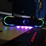 Knup Caixa De Som Gamer Pc Tv Notebook Com Led Rgb P2 Usb
