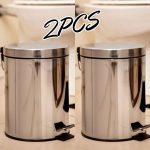 Kit com 2 Lixeiras Inox 5 Litros – Just Home Collection