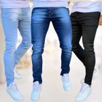 Kit 3 Calça Masculina Com Lycra Roupas Skinny