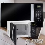 Micro-ondas 34l Britânia Bmo34pb Porta Espelhada 1400w