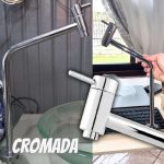 Torneira Para Pia de Banheiro Slim Link 3030 Bica Alta Cromada 1/4 Volta