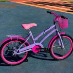 Bicicleta Infantil Aro 20 Colli Ciça Lilás – com Cesta Freio V-Brake