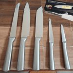 Conjunto Premium de 5 Facas Faqueiro Completo de Aço Inoxidável 3CR13 LUMAI