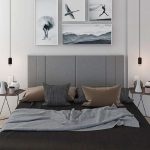 Cabeceira cama box QUEEN Tulipa 1,60m – Cinza FBA