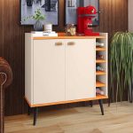 Aparador Buffet Madero 2 Portas Barzinho Adega 5 Garrafas Cantinho do Café