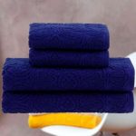 Jogo de Toalhas de Banho Buddemeyer 100% Algodão Florentina Azul 4 Peças