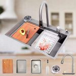 Brinovar cuba cascata gourmet premium torneira lavador copos completa