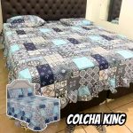 Colcha Casal King Matrix 200 Fios Toque Macio 3 Peças