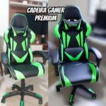 Cadeira Gamer Premium, Xzone, Preto/Verde