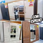 Guarda-roupa Casal 6 Portas 4 Gavetas – Araplac Bello com Espelho