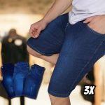 Kit 3 Bermudas Jeans Masculina Lycra Elastano