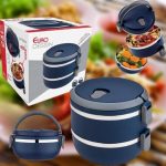 Marmita dupla Lunch Box Azul Euro Home