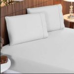 Jogo De Cama Lençol 400 Fios 3 Peças Ponto Palito Casa Dona