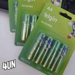 Pilha Alcalina AA Elgin com 4 unidades Comum