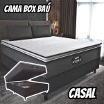 Cama Box Baú Casal Colchão Molas Maximus 138cm