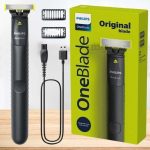 Aparador E Raspador Philips Oneblade Male Grooming – À Prova Dàgua Com 2 Pentes