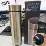 WOLFF Garrafa Térmica de Aço Inox com Termômetro em LED 500ml
