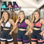 Kit 3 Conjuntos Academia Short E Top