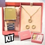 Kit Relógio Digital Feminino Condor Com Semijoia