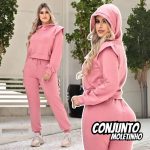 Conjunto Blogueira Moletinho Inverno Casual Confortável