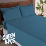 Jogo De Lençol Charme Percal 300 Fios Queen 4pçs Com Aba Americana