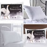 Kit Travesseiro Pluma de Ganso 2 Peças 70 cm x 50 cm Premium