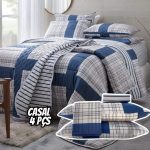 Jogo de Lençol Casal 4 Peças 140 Fios Realce Premium Masoala