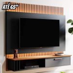 Painel Para Tv Até 65 Pol. Nali Babus – Preto / Ripado Amad