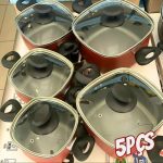 Conjunto de Panelas Quadrada Caçarola 5 Peças