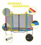 Cama Elástica Infantil Pula Pula Trampolim 1,40m + Rede