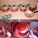 Conjunto De Panelas Teflon Com Frigideira