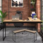 Mesa Em L Industrial Escrivaninha De Canto