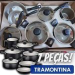 Jogo De Panelas Tramontina Max Preto 07 Peças
