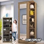 Sapateira 1 Porta Com Espelho Happy Espresso Móveis