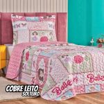 Colcha Bouti Cobre Leito Dupla Face Cama Solteiro Infantil