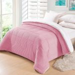 Edredom Canelado Sherpa Cobertor Coberdrom Casal Queen