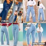 Kit 2 Calças Pantalona Feminina Perna Larga