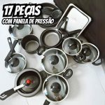 Conjunto Panelas 17 Peças Panela Pressão
