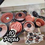 Jogo De Panelas Tramontina Turim Antiaderente Preto 10 Pçs