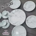 Serviço de Jantar Chá Café 42 peças em Porcelana