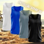 Kit 4 Regatas Dry Fit Lisa Básica Proteção Solar