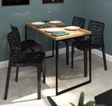 Mesa 120×60 De Jantar + 4 Cadeiras Gruvyer Estilo Vintage