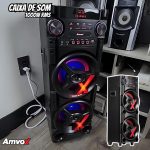 Amvox Caixa de Som Amplificada ACA 1000 New X SFM – 1000W RMS
