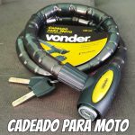 Cadeado para Moto, 100 cm, com Chave, Vonder