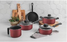 Tramontina JOGO DE PANELAS 5 PCS CARIBE VERMELHO