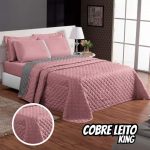 Kit Cobre Leito Casal King Size Colcha Super King Dupla Face