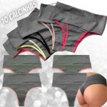 Kit 10 Calcinhas Fitness Cós Alto Com Compressão Pra Barriga