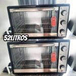 Forno Elétrico de Bancada Mondial com Timer – 52L Preto e Prata