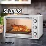 Forno Elétrico de Bancada Multifuncional Mondial – 52L Branco Grand Family II FR-52-W