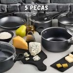 Conjunto Madri Supra Com Tampa De Vidro 5 Pecas